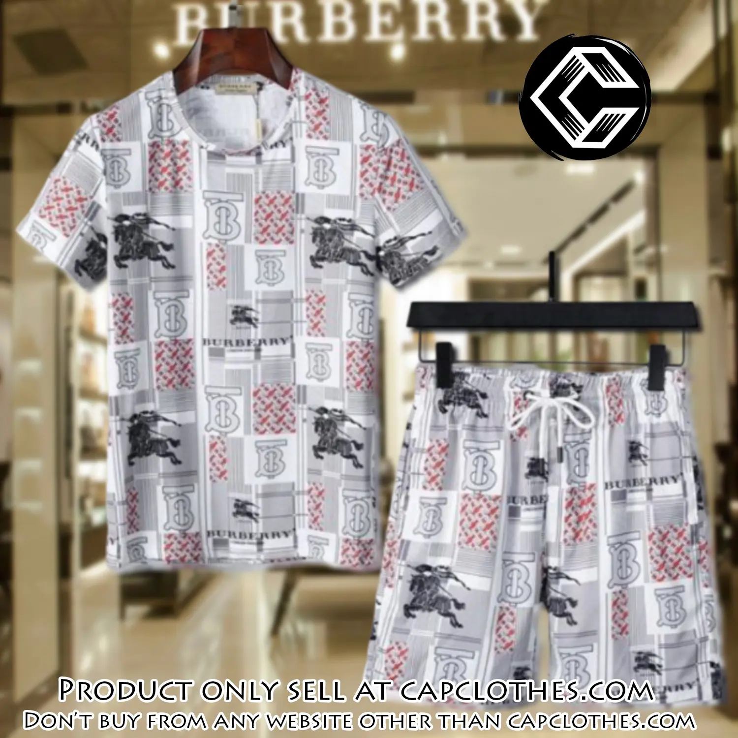 Burberry combo unisex tshirt & short limited luxury outfit cts1031 cc5648082